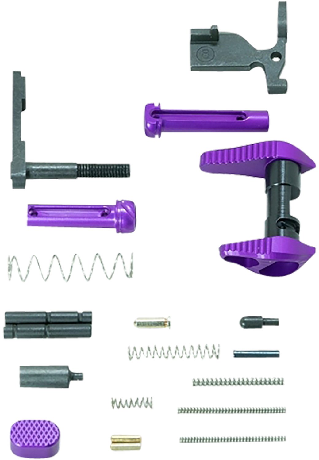 Timber Creek ARLPKPPA AR-15 Lower Parts Kit Purple Anodized Aluminum