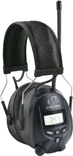 Walker's GWPRDOM AM/FM Digital Earmuff 25 dB Black Over-the-Head - Walker's
