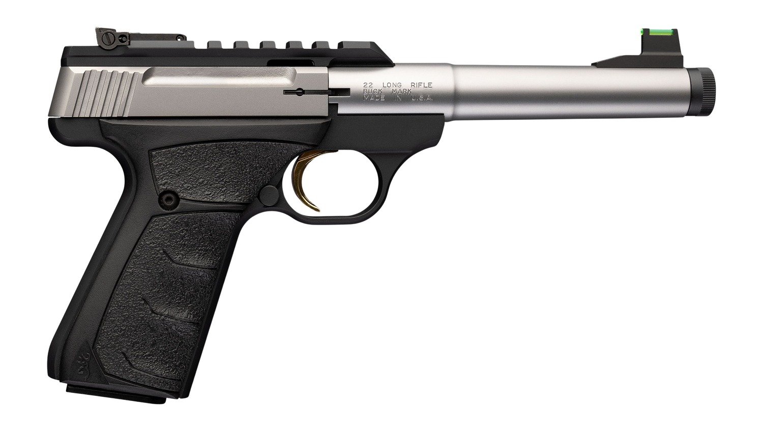 Browning 051618490 Buck Mark Camper URX SR 22 LR 5.9" Matte Stainless/ Black Frame Semi-Auto Pistol - Browning