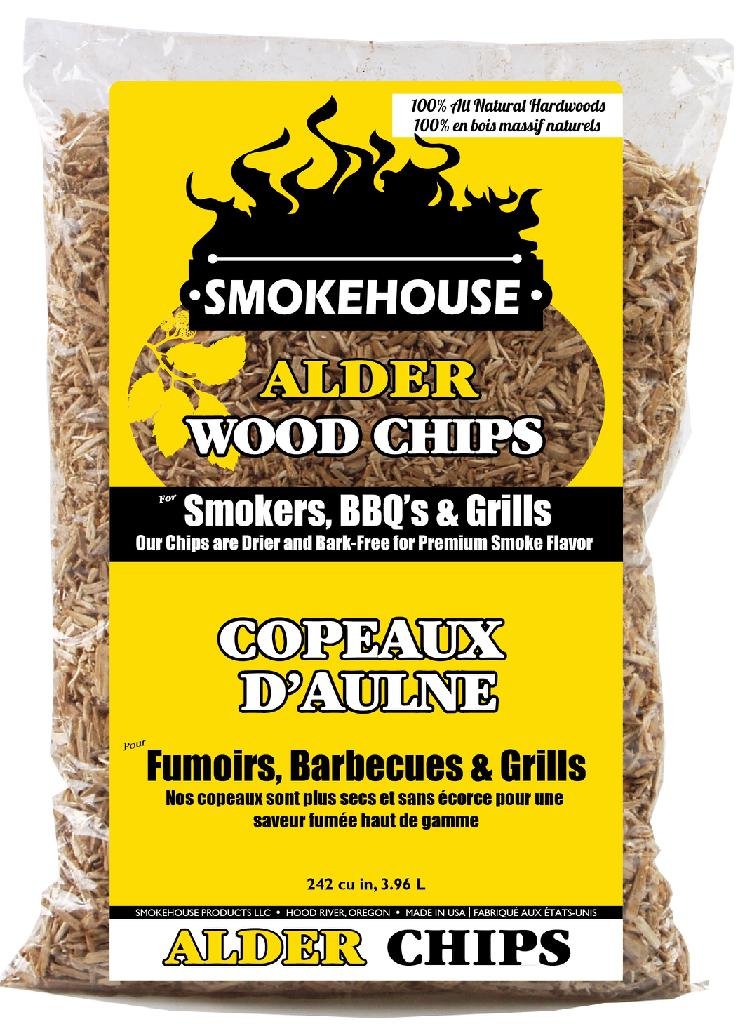 Smokehouse Alder Wood Chips 1.75 LB Bag 242 Cu In Smoking Chips