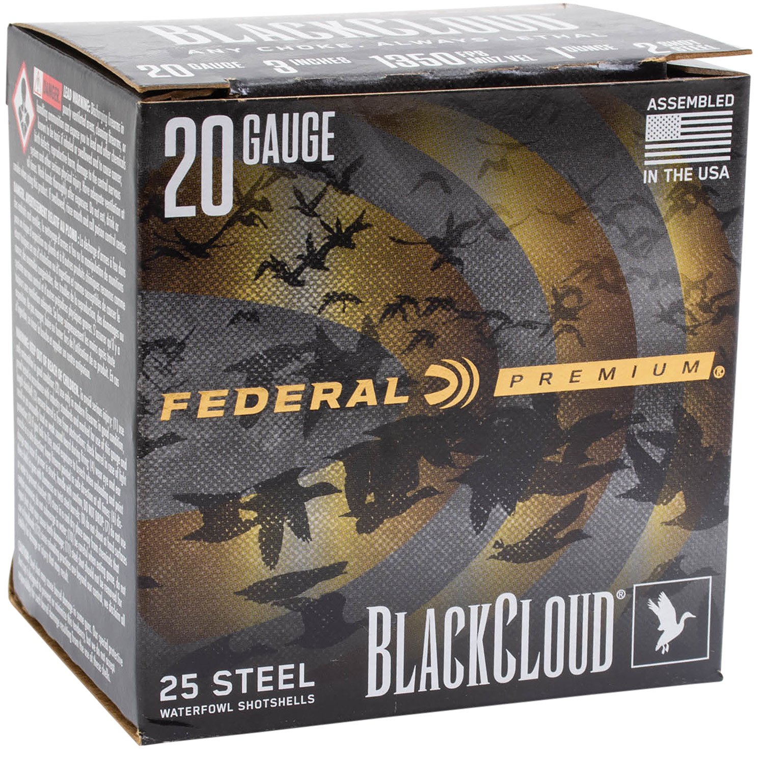 Federal PWUX20924 Black Cloud 20Ga 3" 1oz 1400fps 25rd Box - Federal Premium Ammunition - 20 GAUGE