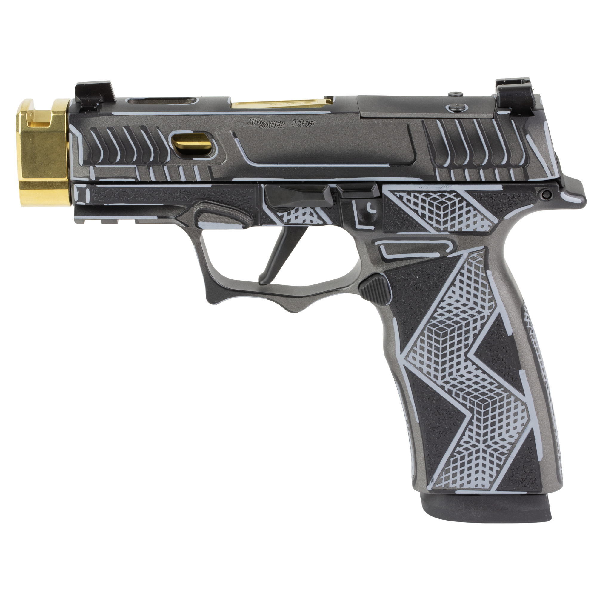 Sig Sauer 300-252-0409-04 P365X 9MM, 3.1" Gold Barrel, 17 Rounds, Black