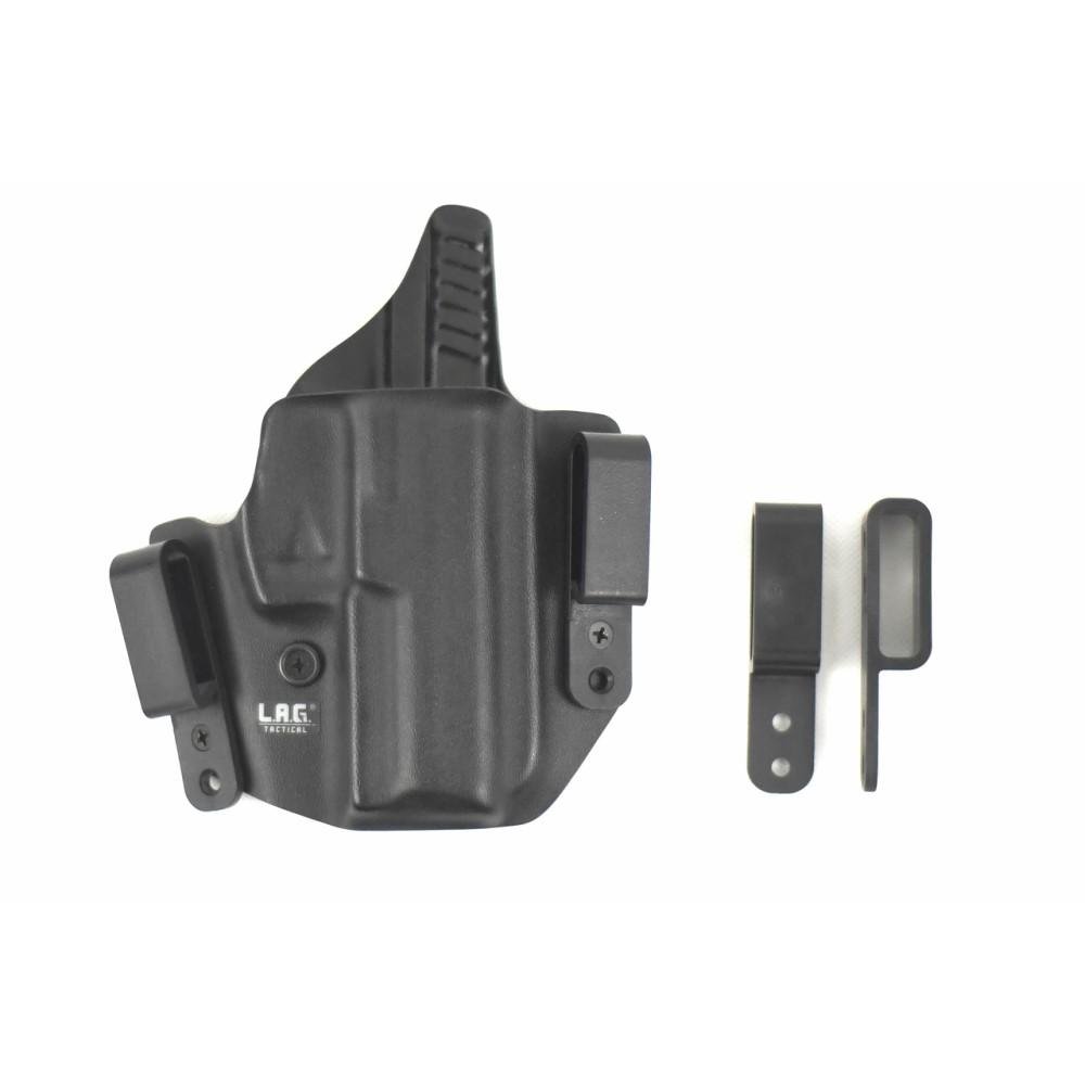 L.A.G. Tactical 4007 Defender Holster, OWB/IWB, Kydex, Right Hand, Black - L.A.G. Tactical, Inc.