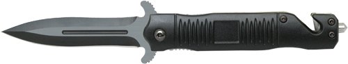 ABKT AB015B Black Stiletto Assisted Opener 3.5" Blade with Breaker