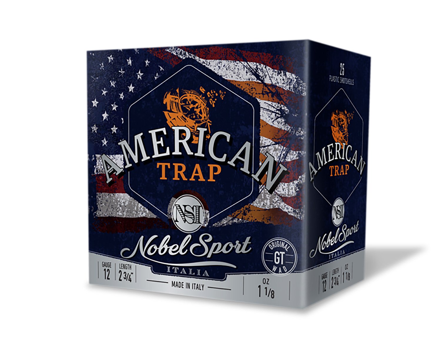Nobel/Eurosports ANS2788 American Trap 12Ga 2.75" 8 Shot 25/Box 10/Case