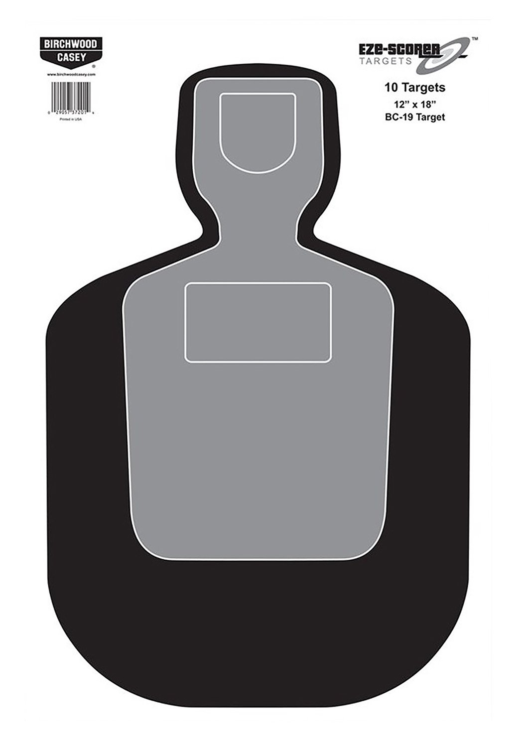 Birchwood Casey EZE-Scorer BC-19 Target 12x18in Paper 10 Pack - Birchwood Casey - 12" X 18"