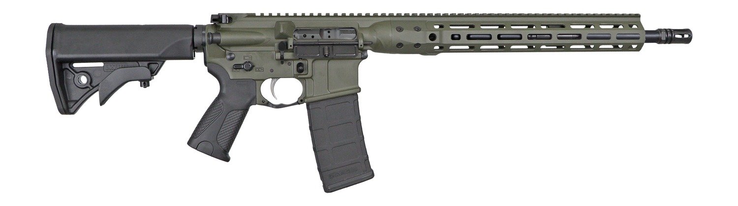 LWRC ICDIR3ODG16ML IC-DI 300 AAC Blackout 16.10" Olive Drab Green Cerakote Rifle - LWRC International - 300 AAC BLACKOUT