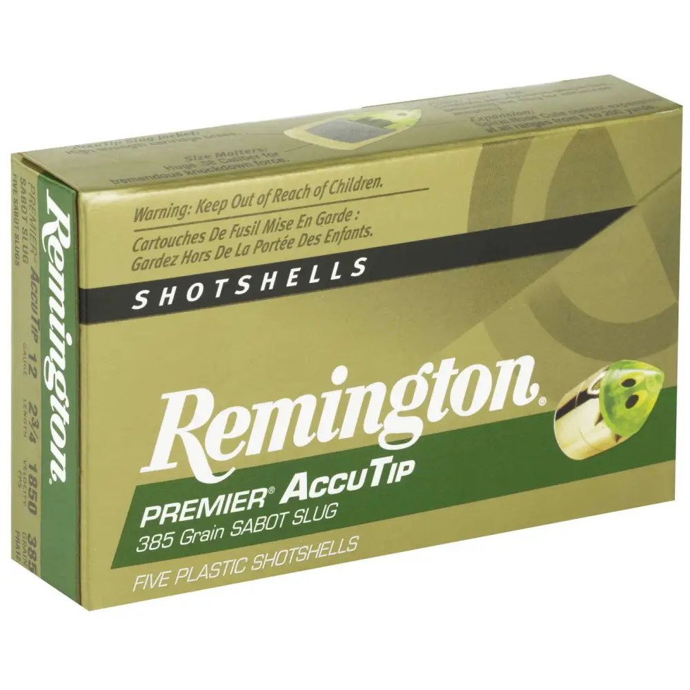 Remington 20727 12 Gauge 2.75 in Sabot Slug 385 Grain 5 Rounds