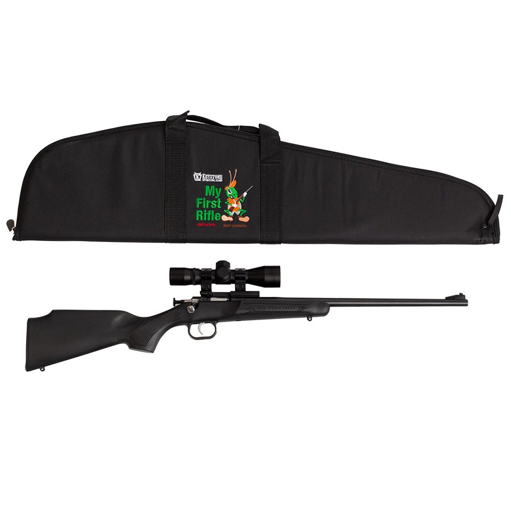 Keystone KSA2240BSC Crickett 22LR Rifle Black Syn w/Scope & Case - Keystone Sporting Arms - 22 LR