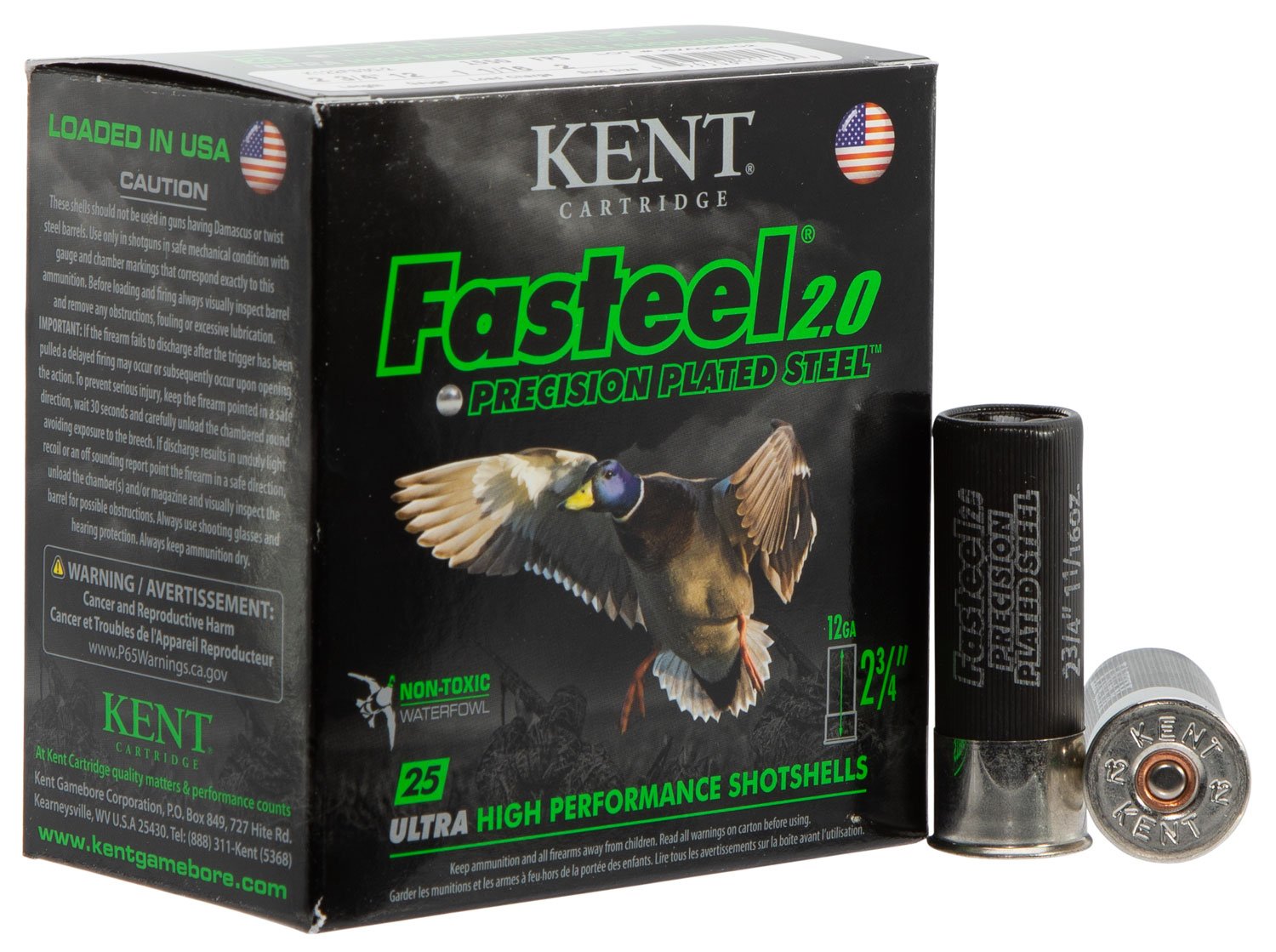Kent Cartridge Fasteel 2.0 12 Gauge 2.75 in 1 1/16 oz Shot Size 2 - Kent Cartridge - 12 Gauge