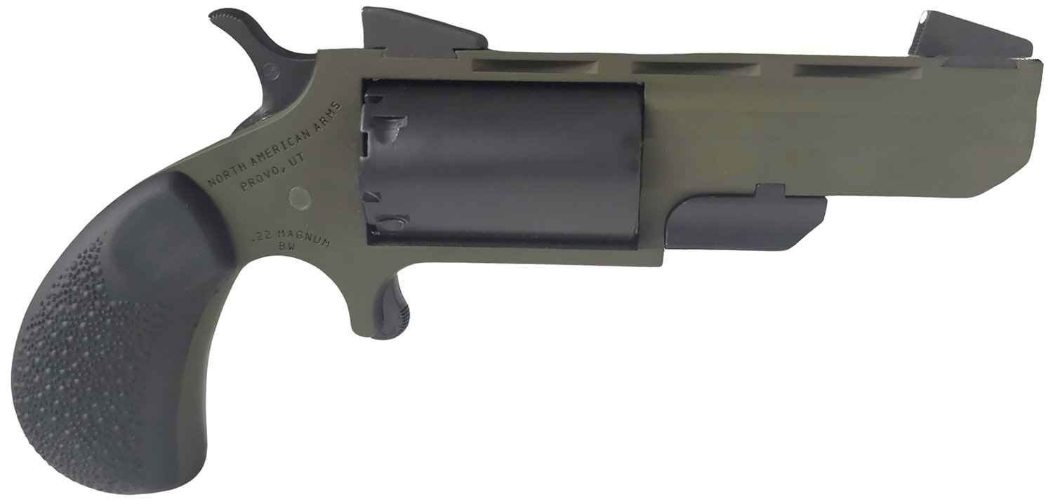 NAA NAATGHCB Green Huntsman 22 LR/22 Mag 5rd 2" Revolver - NAA - .22 Mag (.22 WMR)