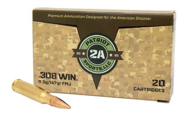 PATRIOT P308147F .308 Win 147gr FMJ 20-Round Box - Patriot Sports - 308 Win for sale at TheGunDock