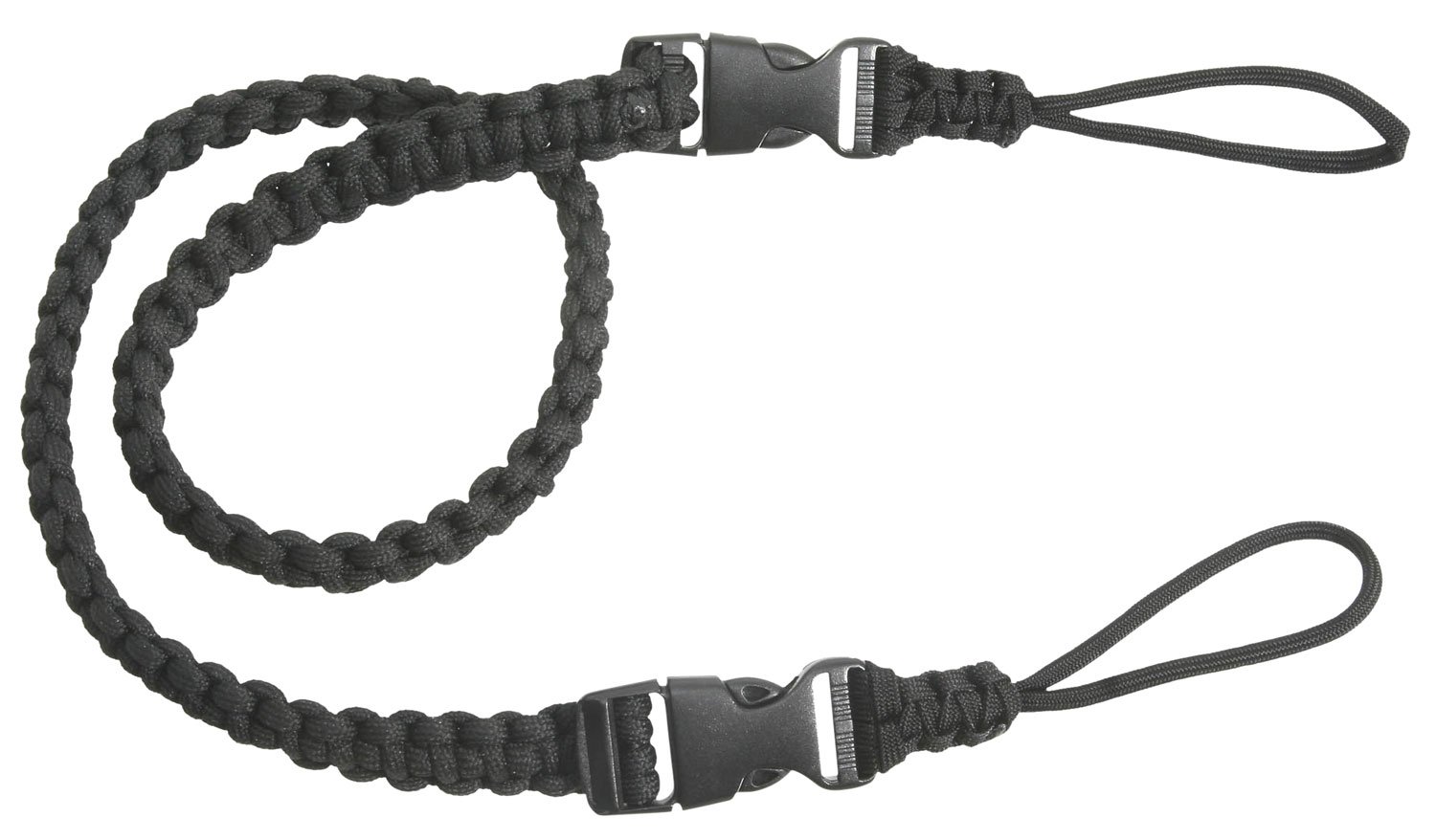Outdoor Connection Bino-Strap PCBS80575: Black Paracord, 32.5" Length, 0.63" Width, Secure Camera/Binocular Hold - OUT