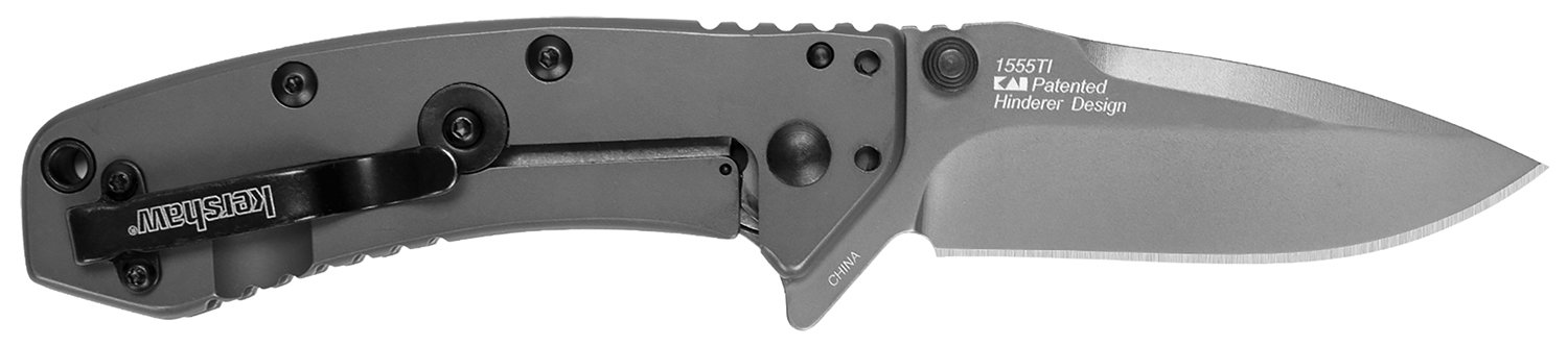 Kershaw 1555TIX Cryo 2.75" Drop Point 8Cr13MoV SS Blade Gray PVD Handle