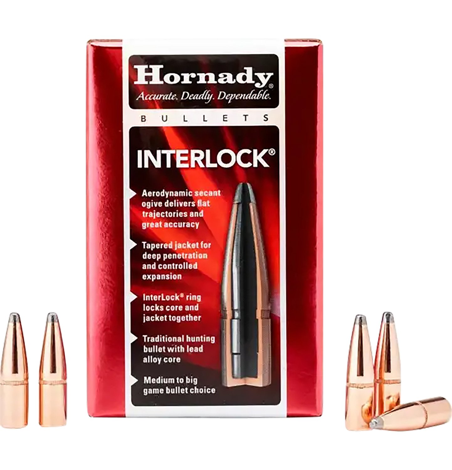 Hornady 3210 InterLock Hunting 32 Cal .321 170 gr Flat Point (FP) - Horn Hunter - .321