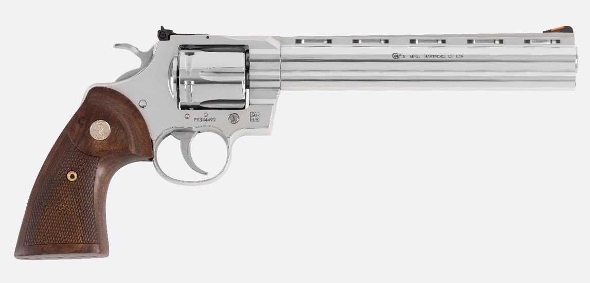 Colt Mfg PYTHONSP8WTS Python 357 Mag/38 Special 6 Shot 8" Polished...