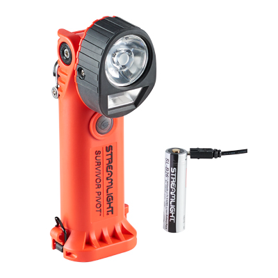 Buy Streamlight Survivor Pivot USB Orange Rechargeable LED Flashlight online