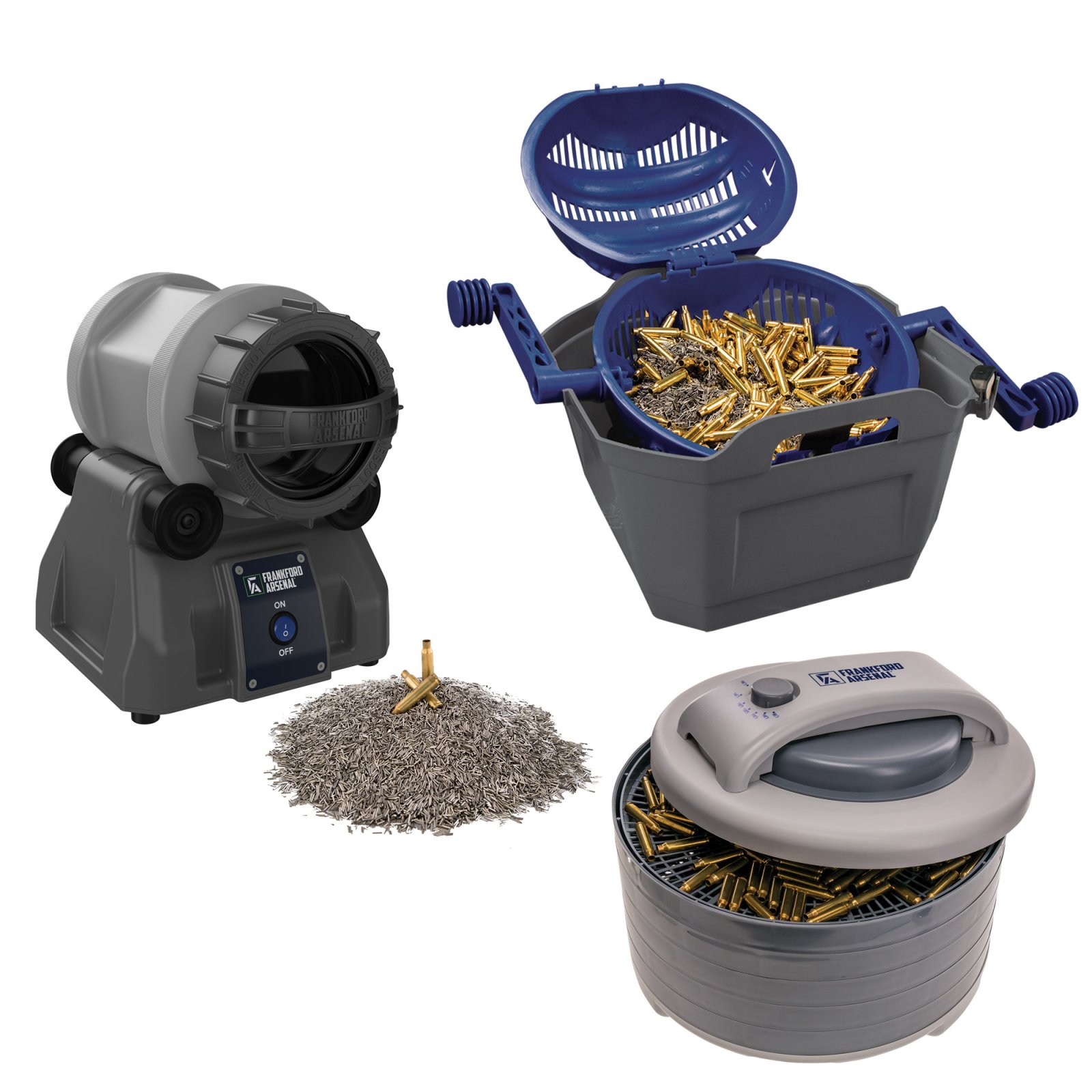 Frankford Arsenal Rotary Tumbler Lite Pro Kit .223 Rem Stainless Steel 300
