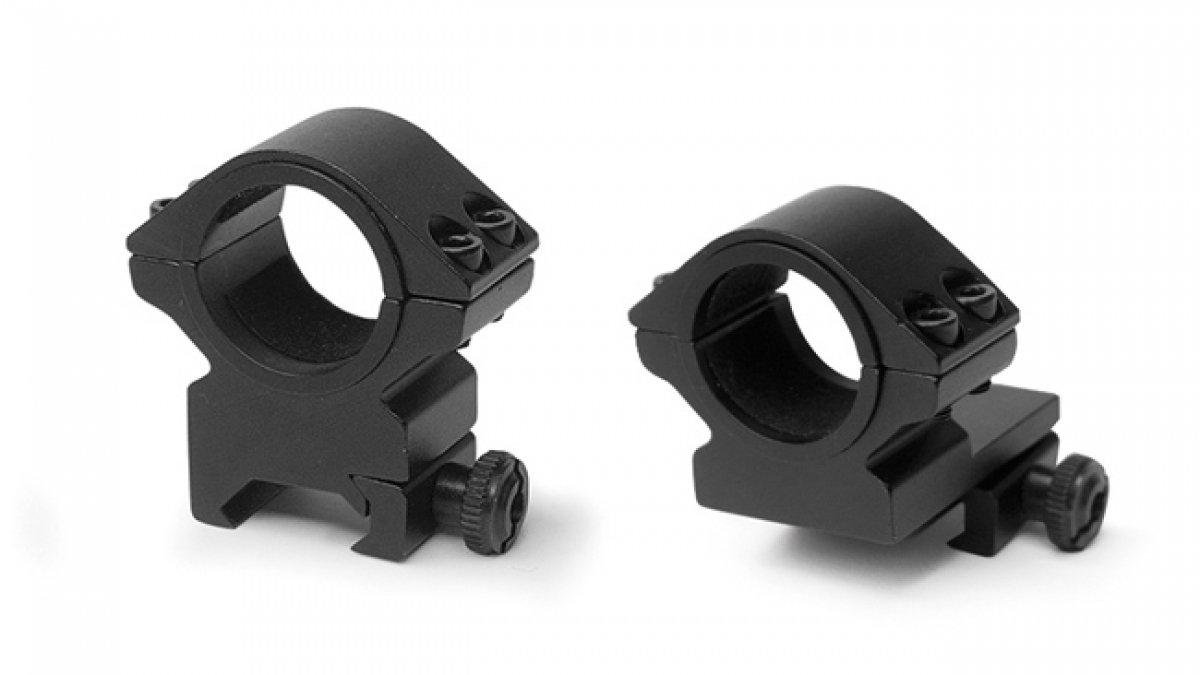 Konus 7408 Steel Riflescope Rings Quick Release Lever 1" Low Matte Black