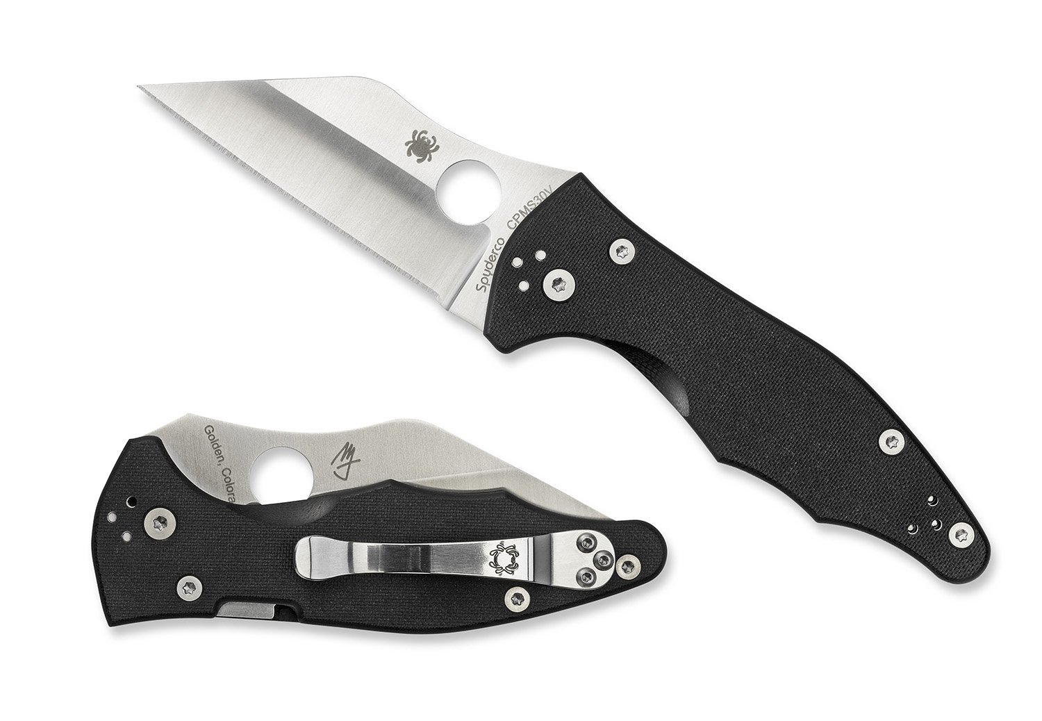 Spyderco C85GP2 Yojimbo 2 Black G-10 Knife CPM S30V 3" Blade - Spyderco - WHARNCLIFFE