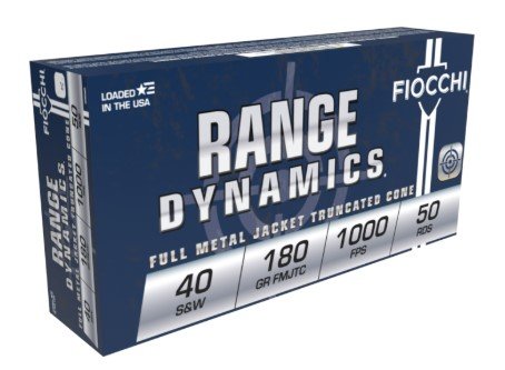 Fiocchi 40SWD Range Dynamics 40 S&W 180gr FMJ Truncated Cone 50/Box - Fiocchi - FULL METAL JACKET TRUNCATED CONE