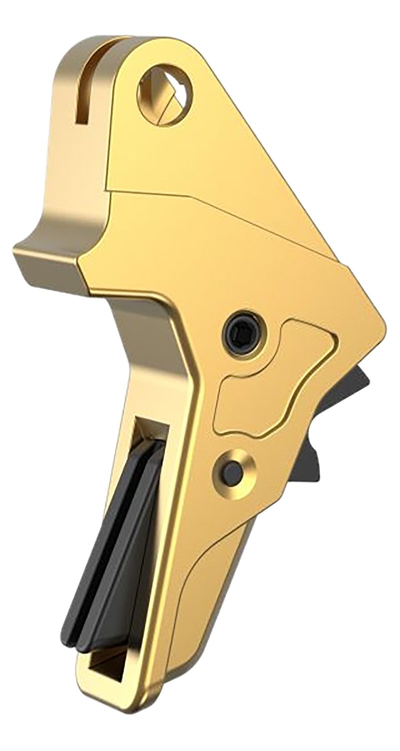 Tyrant CNC TDMPTRIGFSCGOLD/BLK Gold Aluminum Trigger for S&W M&P 1.0/2.0
