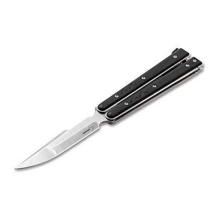 Boker 06EX227 Balisong 3.5" Black G10 Titanium D2 Steel Blade - Boker
