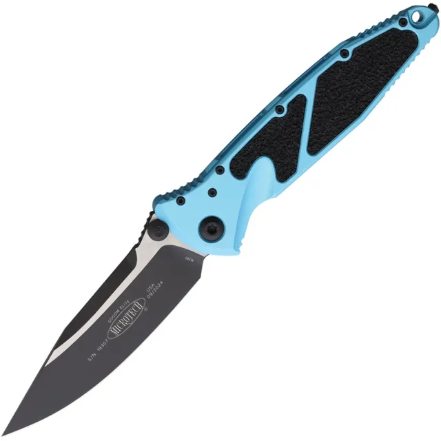 Microtech Socom Elite 160-1TQ 3.98 In Black Turq Alu Handle