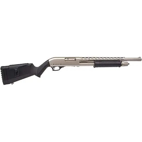 ROCK ISLAND ARMORY All Gens 12Ga 18.5in 5rd Nickel Pump-Action Shotgun AGM5 - Rock Island Armory - 12 GAUGE