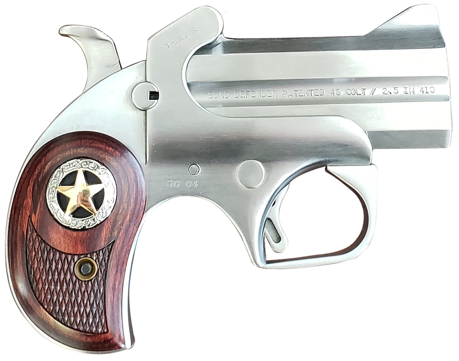 Bond Arms BARD Rustic Defender .45 Colt/.410 Derringer 3" Rosewood Grip - Bond Arms, Inc. - 45 Colt (LC)
