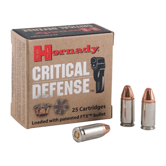 Hornady CRITICAL DEFENSE 9MM LUGER 115GR FLEX TIP EXPANDING 250/CASE - Hornady Manufacturing Company