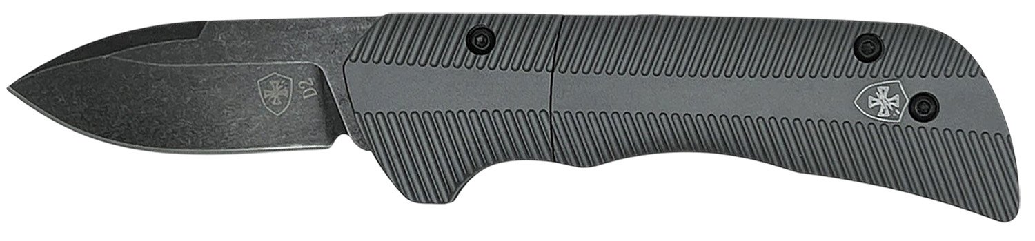 Buy Templar Knife Cali Auto Assist 1.90" Folding Drop Point Plain Cali D2 Steel Blade, 3.56" Gunmetal Anodized Aluminum Handle online