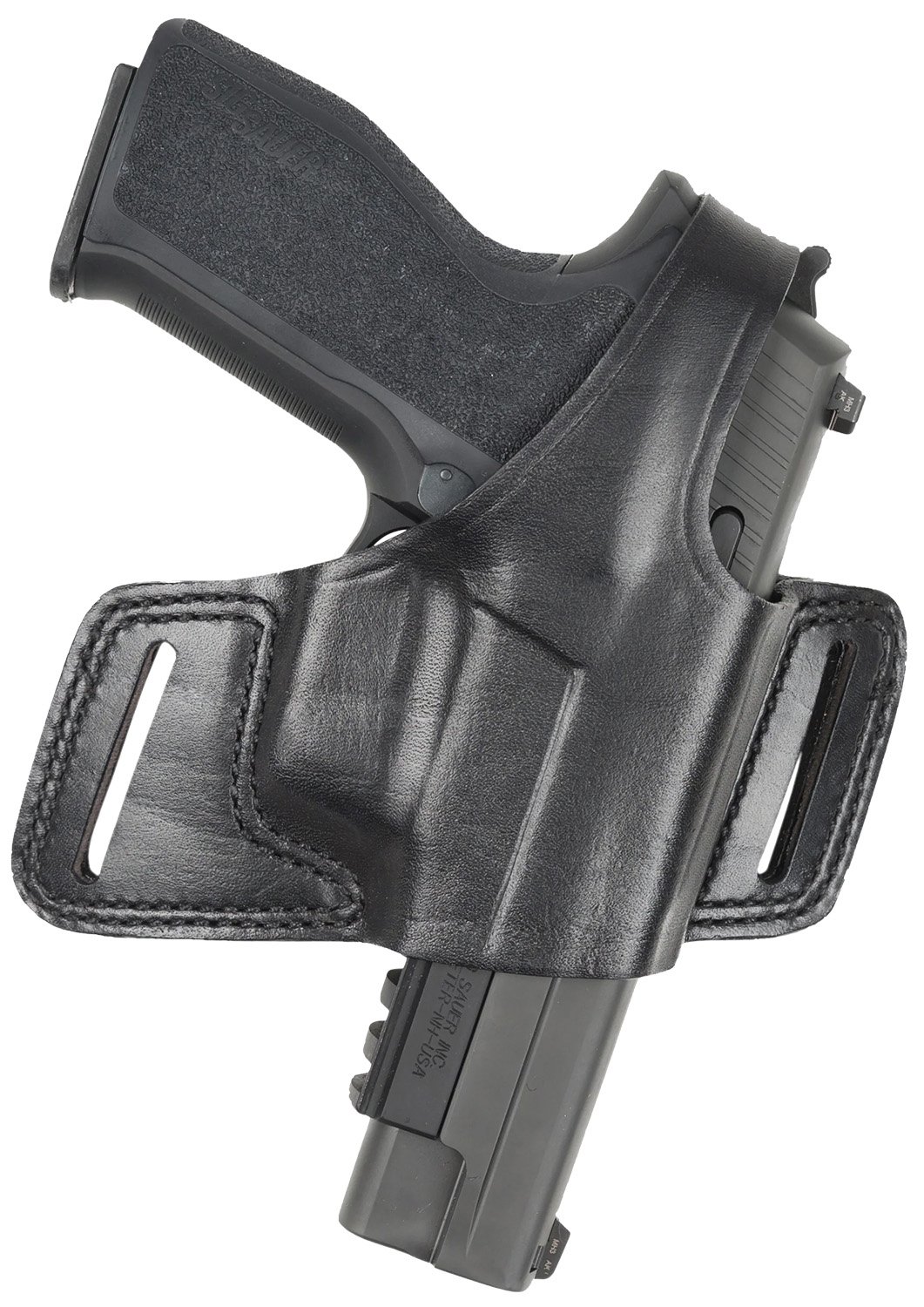 Bianchi 15706 Black Widow Holster Right Hand Black Leather OWB - Bianchi - BLACK