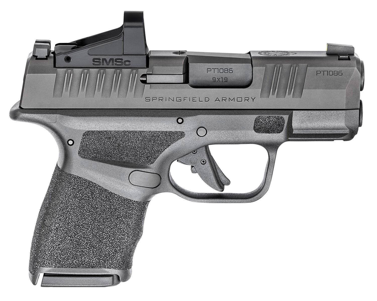 Springfield Armory Hellcat 9mm Micro-Compact OSP Pistol, Shield SMSc Red Dot, 3" Barrel, 11+1 & 13+1 Rounds, Black Polymer Grip, Tritium & Luminescent Sights