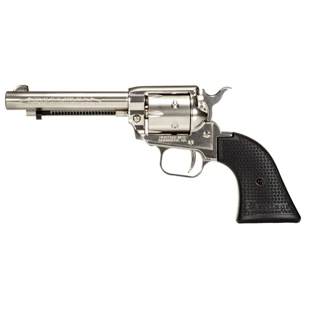 Heritage Rough Rider RR22NI4 .22LR 4.75" Nickel Barrel, Polymer Grips, 6-Round Revolver - Heritage - 22 LR for sale at TheGunDock
