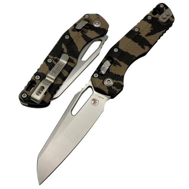 Microtech MSI 210T-10PMTRC 3.88 In Wharncliff Stonewash Tiger Camo