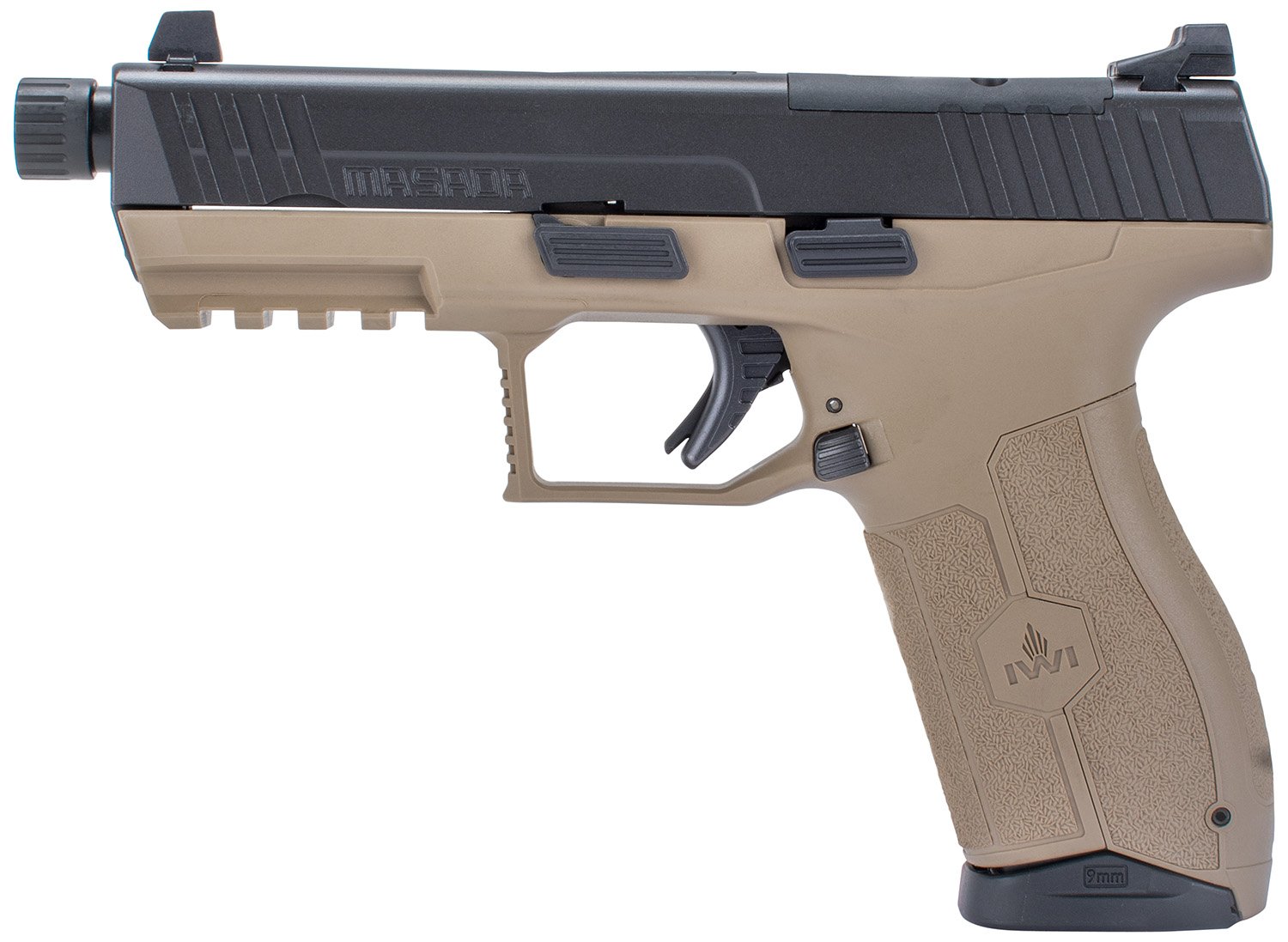 IWI MASADA 9mm Luger 4.60" TB FDE 10+1 Polymer Sights - IWI US - 9mm