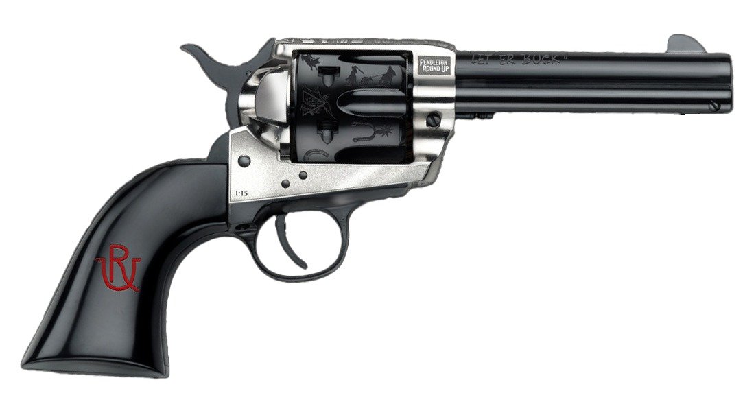 Pietta Pendleton Revolver 357 Mag 4.75 in. BLKw/Engraved FM/BRL/CYL 6 rd.
