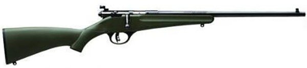 Savage Arms 13790 Rascal 22 LR Bolt Action Rifle, 1rd Capacity, 16.12" Barrel, Satin Blued Finish, Green Synthetic Stock, 1:16 Twist, 31.5" Overall Length, 2.66 lb Weight