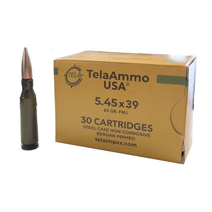 Wolf TelaAmmo Rifle Ammunition 5.45x39 65gr FMJ 2959 fps 30/ct - Wolf - 5.45x39