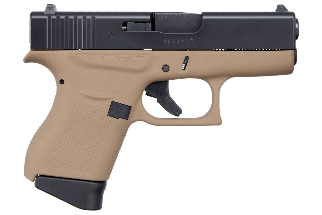 Glock 43 43 9mm Luger Made in the USA 6+1 3.390 Black|Brown Polymer