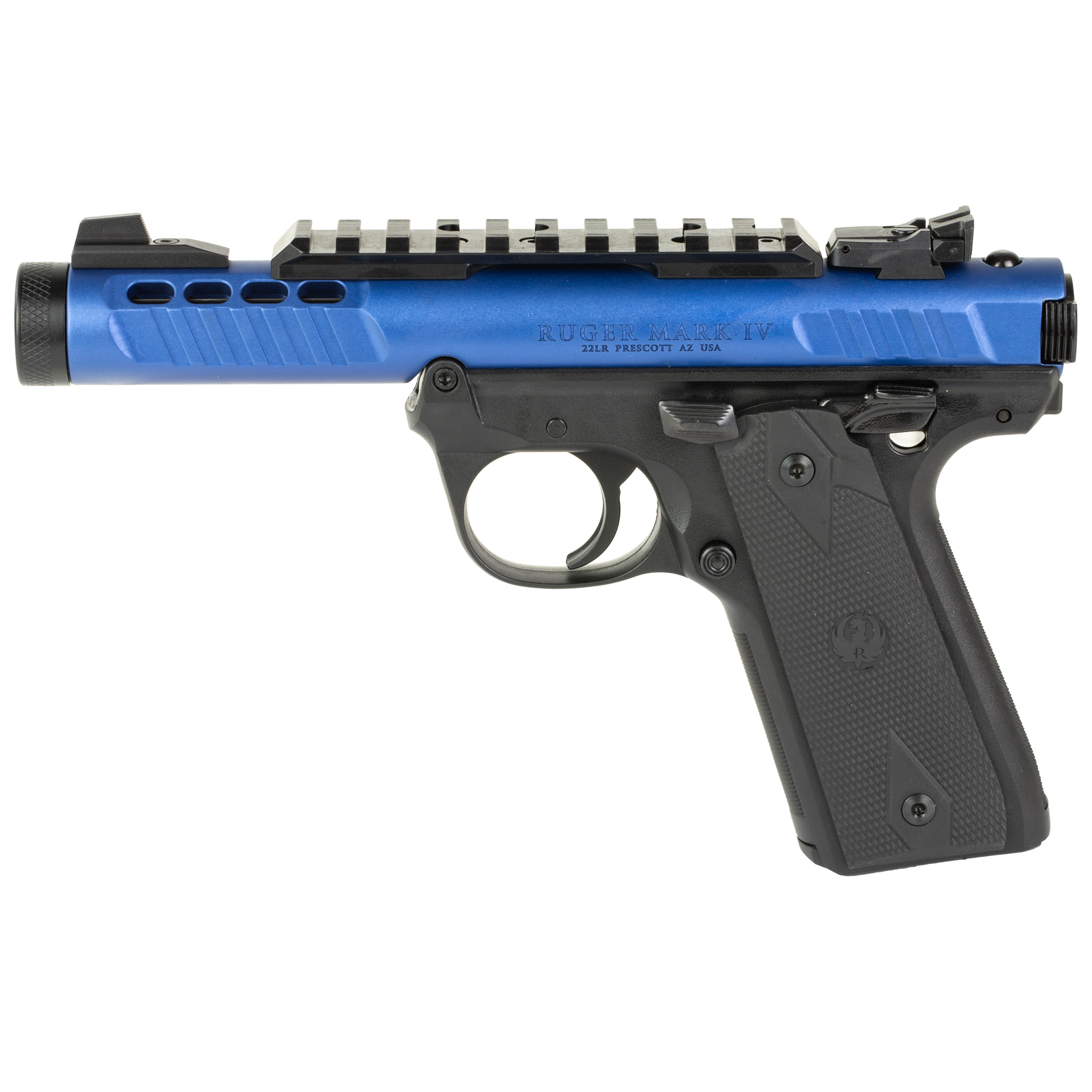 Ruger 43961 Mark IV 22LR Pistol, 4.4" Barrel, Blue, 10 Rounds, 2 Mags