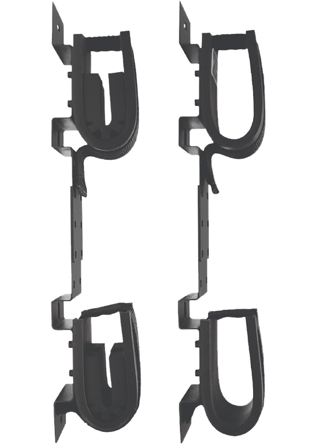 Rugged Gear Double Gun Rack Screw-Attach Hardware Included Black 10065