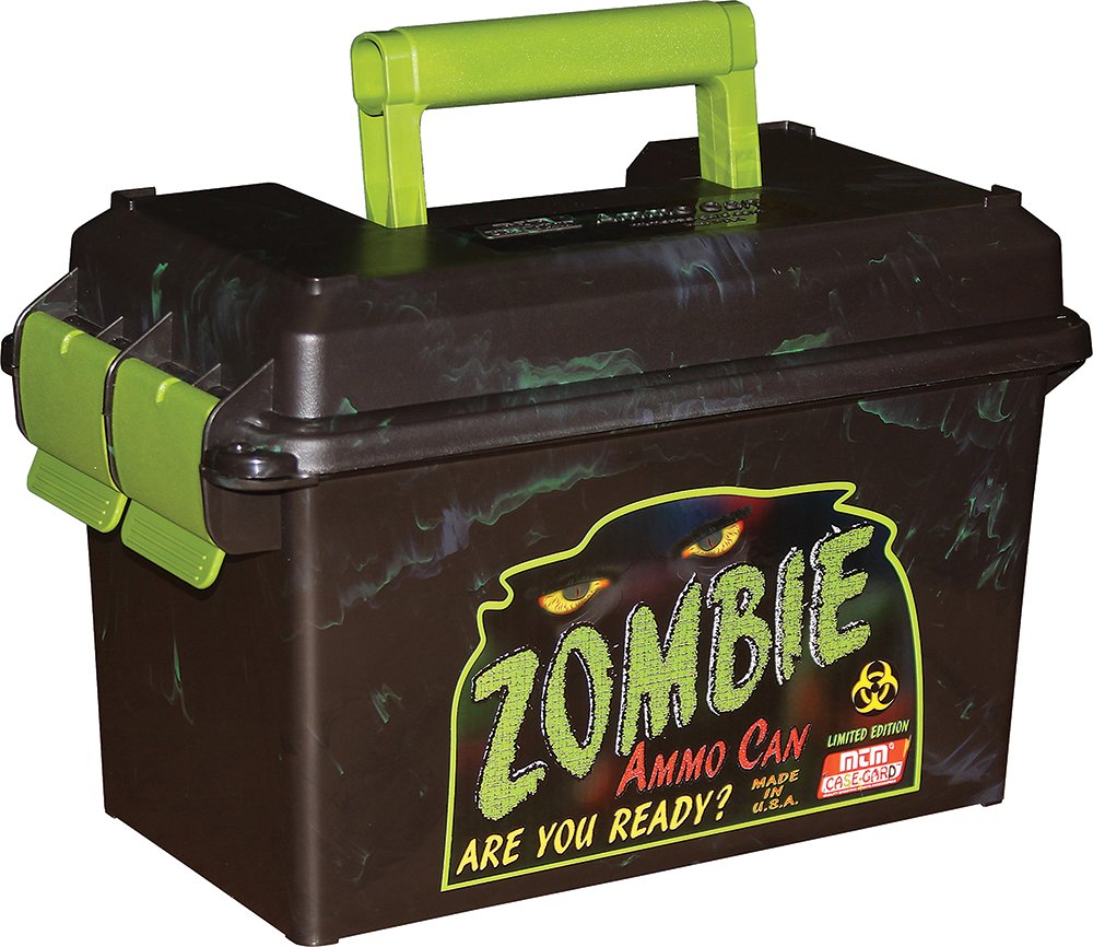 MTM Case-Gard AC50Z Ammo Can 50 Cal Polypropylene Black Zombie Green - MTM Case-Gard - AMMO CAN