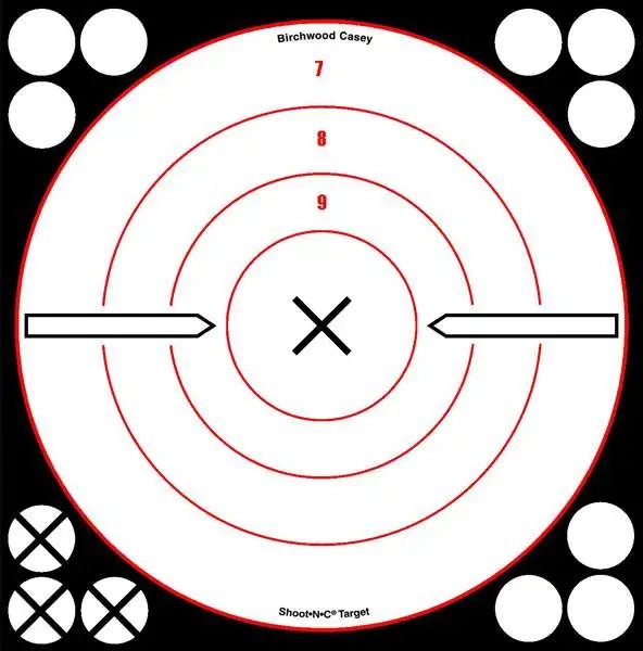Birchwood CASEY Shoot-N-C 8in White/Black Bulls-Eye Targets 6-Pack (34802) - Birchwood Casey - 8"