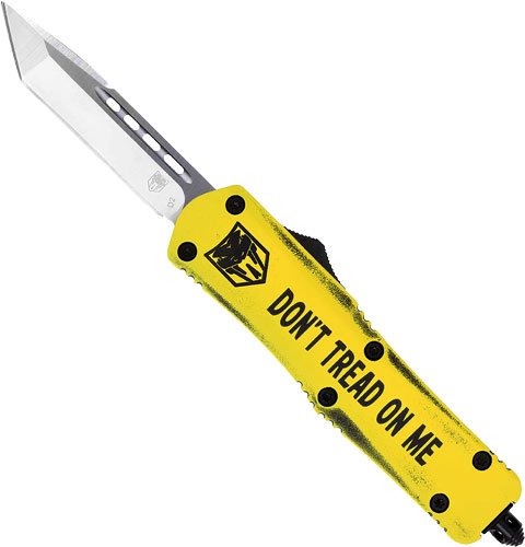 CobraTec MDTOMFS3TNS FS-3 3" OTF Tanto D2 Blade Yellow Handle - CobraTec Knives