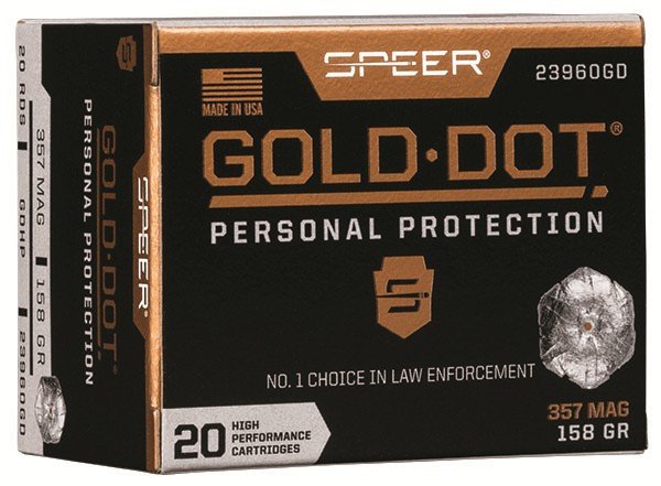 Speer 23960GD Gold Dot 357 Magnum 158gr Hollow Point 20/Box - Speer - HOLLOW POINT