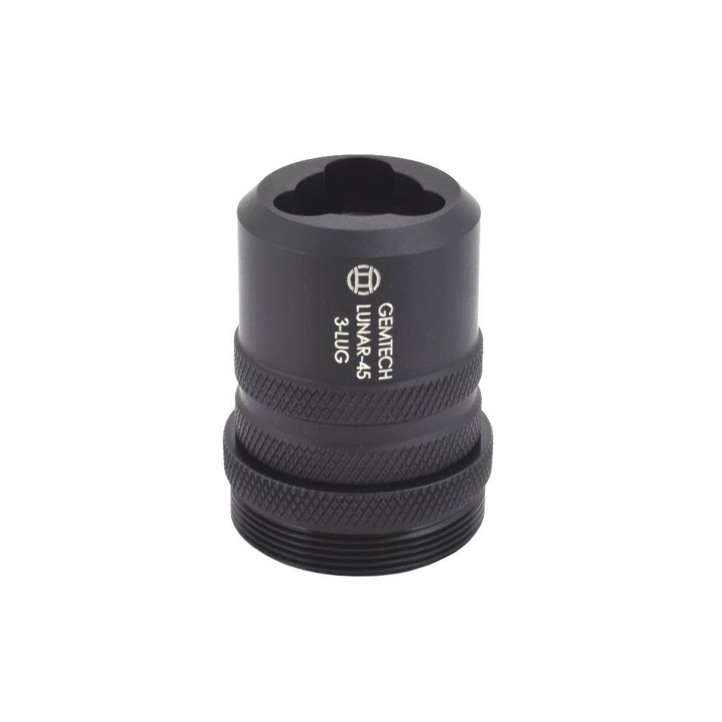 Gemtech 12199 3-Lug Mount for 9mm HK MP5 Suppressor, Black