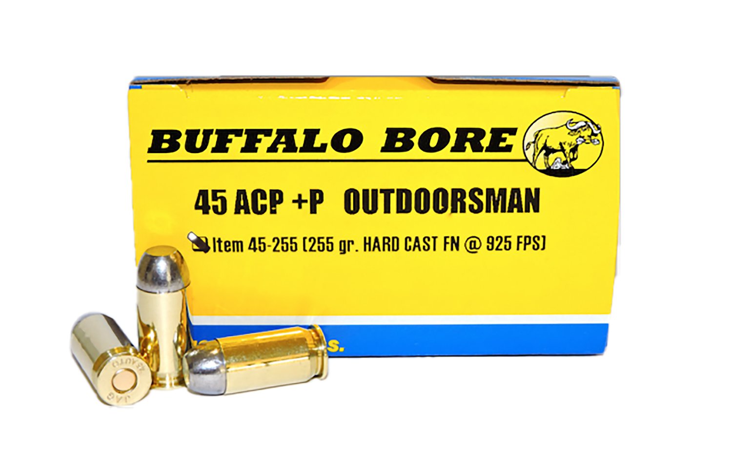 Buy Buffalo Bore 4525520 45ACP +P 255gr Hard Cast Ammo 20 Rounds online