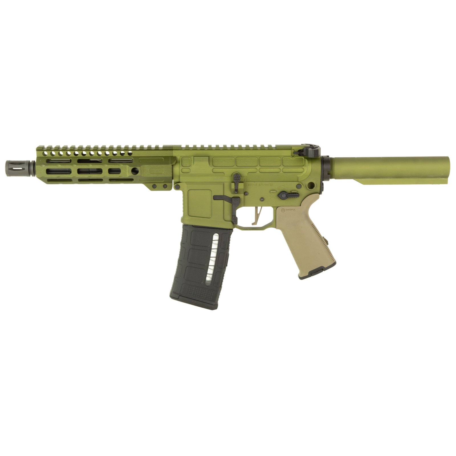 San Tan Tactical STT15-P-556-7-ANO-OD AR-15 Pistol 556NATO 30 Rds OD Green